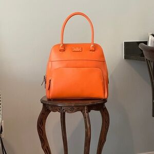🧡 Kate Spade New York Orange Leather Satchel/Weekender 🧡